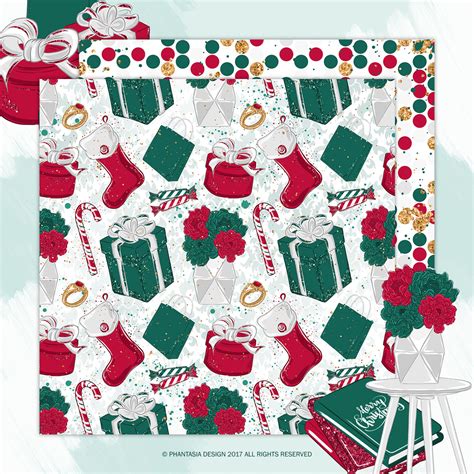 Christmas Digital Paper Pack By PhantasiaDesign | TheHungryJPEG