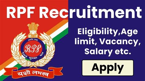 Rpf Recruitment 2024 Railway Police Constable And Si Post Eligibility