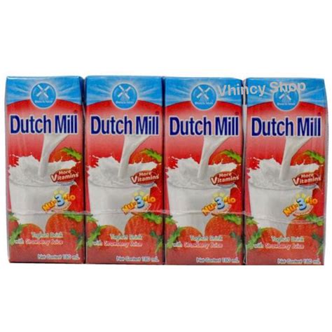 Dutch Mill Strawberry Yogurt Drink Set Of 4 X 180ml Shopee Philippines