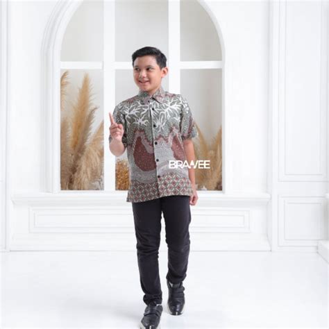 Jual Brawee Couple Baju Batik Keluarga Sarimbit Keluarga Seragam Hari