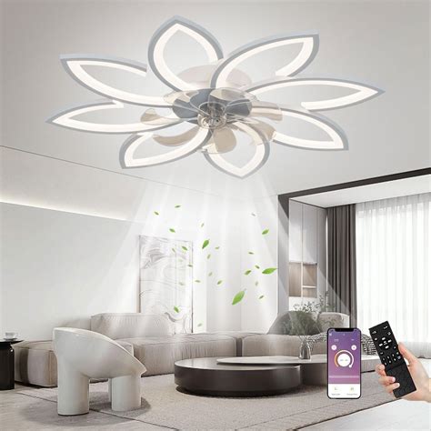 Ceiling Fans with Lights ,LED Ceiling Fan with Lights Remote Control 72W Modern Fan Light Quiet ...