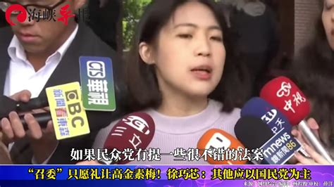 “召委”只愿礼让高金素梅！徐巧芯：其他应以国民党为主