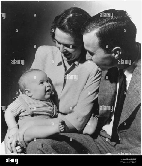 George and Barbara Bush with their first born child George W. Bush ...