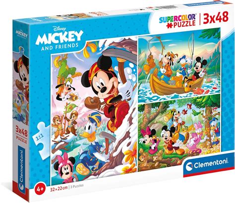 Clementoni 25266, Mickey and Friends Supercolor Puzzles for Children ...