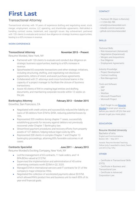 50 Legal Resume Examples For 2023 Resume Worded