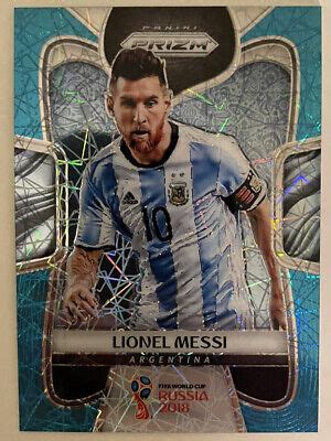 2018 Panini Blue Lazer Prizm World Cup Soccer 1 Lionel Messi 125