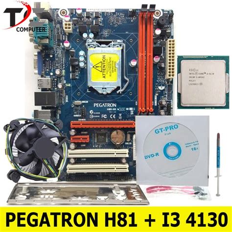 Jual MAINBOARD LGA 1150 H81 Plus Processor Core I3 4130 PEGATRON H81