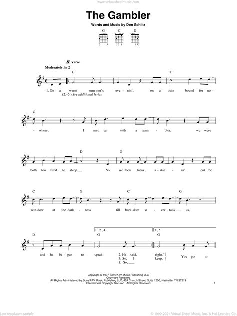 The Gambler Guitar Chords