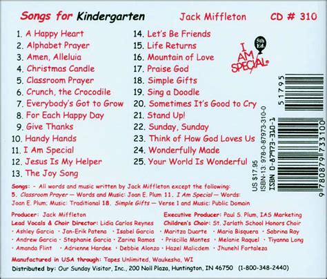 I Am Special: Kindergarten, Music CD, Parish & School Edition — Our S…