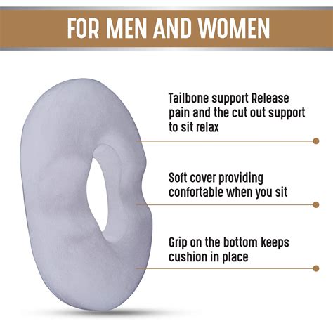 Snapklik Donut Pillow Seat Cushion Orthopedic Design Tailbone