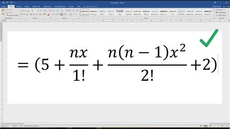 Como Insertar Ecuaciones En Word Escribir Fórmulas Matemáticas En Word