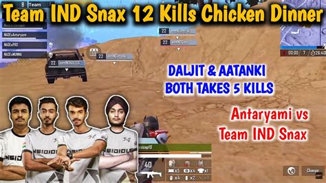 Team IND Snax 12 Kill Chicken Dinner In BGMI LAUNCH PARTY Antaryami