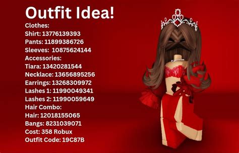 Fancy Red Dress Outfit 💃 Roblox Codes Coding Roblox