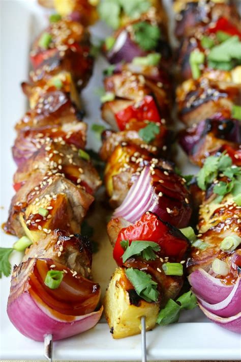 Grilled Teriyaki Pork Kebabs Karen S Kitchen Stories