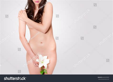 Attractive Nude Woman Covering Herself Her Stock Photo Shutterstock