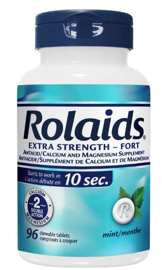 Rolaids Extra Strength Mint Flavoured Antacid 96 Chewable Tablets