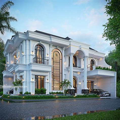 Desain Rumah Mediteran Klasik 2 Lantai Bapak SSU 1807 Di Sidoarjo