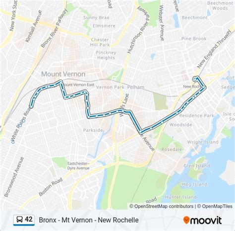 42 Route Schedules Stops Maps New Rochelle Updated