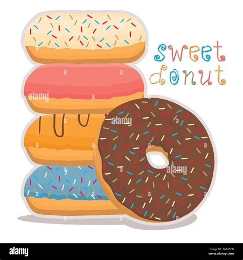 Abstract Vector Icon Illustration Logo For Glazed Sweet Donut Donut