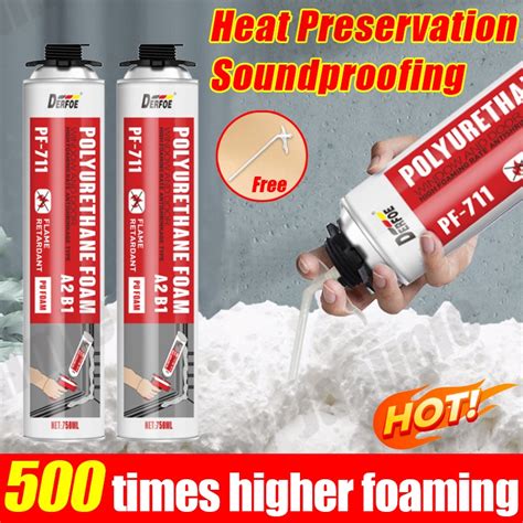 Expanding Foam Spray Polyurethane Foam 750ml for Repair Cracks Gaps ...