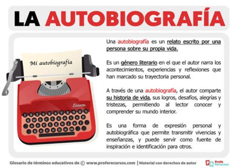 Qué es una Autobiografía Definición de Autobiografía