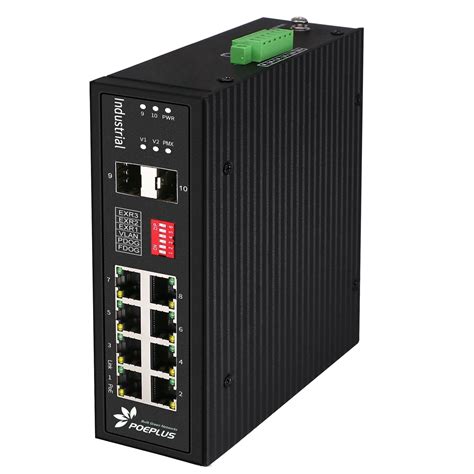 8 Ports Full Gigabit Industrial Passive 24V Poe Switch With 2 SFP