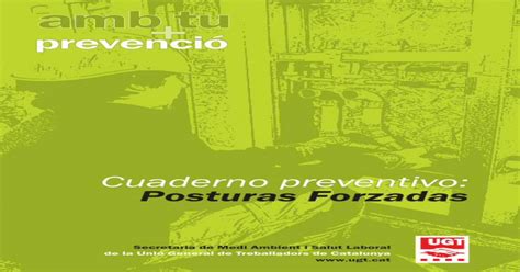 Cuaderno Preventivo Posturas Forzadas Ugt PDF Filede La