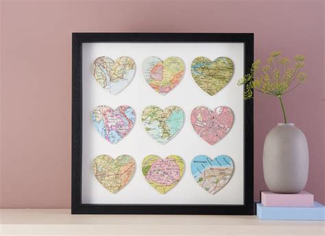 Custom Map Wall Art Print, Framed Wall Art Wedding & Anniversary Gift ...