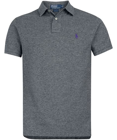 Polo ralph lauren Marl Grey Polo Shirt in Gray for Men | Lyst