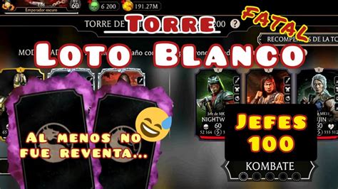 Torre Loto Blanco Fatal Jefes Da Vuelta Mortal Kombat Mobile