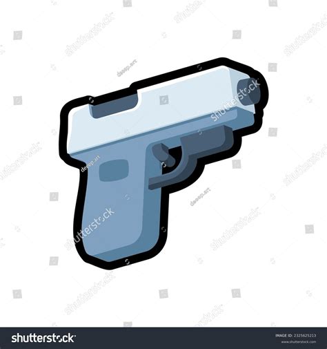 Isolated Flat D Pistol Icon Game Stock Vector Royalty Free