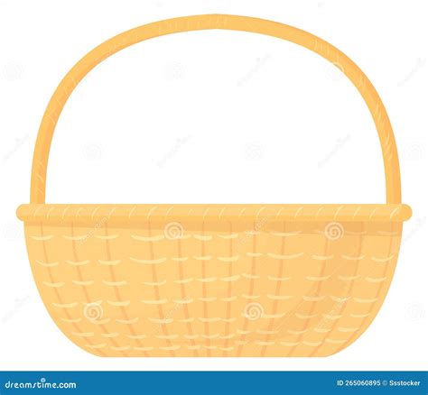 Icono De La Cesta De Pascua Caricatura Tejida Decorativa Mimbre