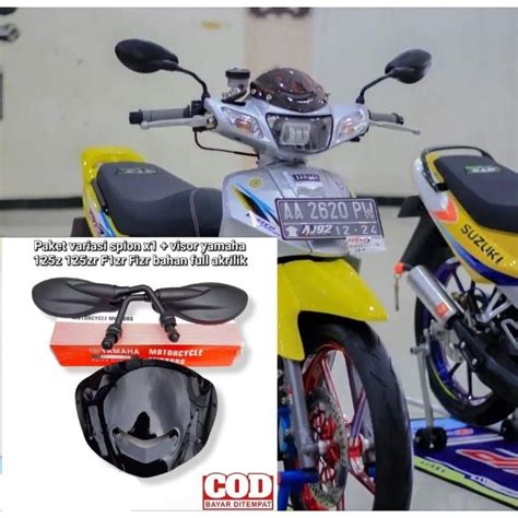 Jual Paket Variasi Kaca Spion X1 Plus Visor Pno Yamaha Fizr F1zr 125z