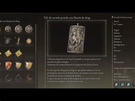 Elden Ring Localización Talismán Legendario de Escudo Grande con