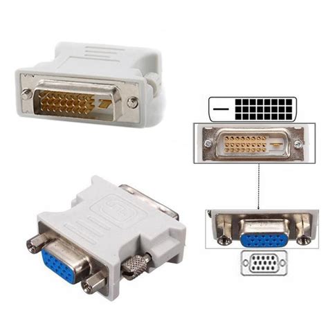 Cumpără 1 15pin Vga De Sex Feminin La 24 1 Pini Dvi D Masculin Adaptor Laptop Pentru Pc J9k