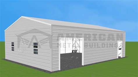 X Vertical Roof Steel Garage American Metal Buildings