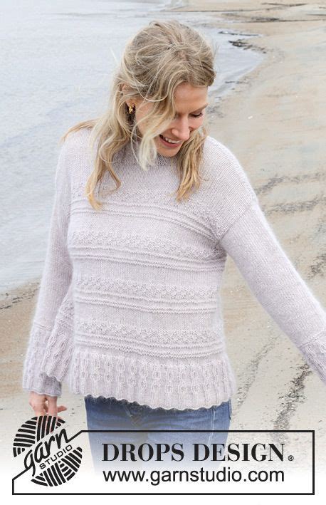 Lavender Romance Sweater Knitted Jumper In Drops Alpaca And Drops Kid