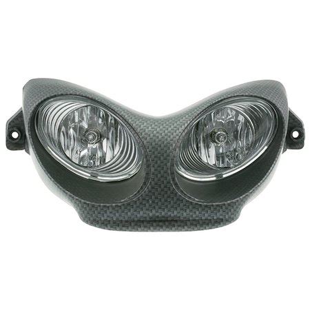 Twin Headlight Mask Car Glass Yamaha Aerox Nitro Carbon Look Maxiscoot