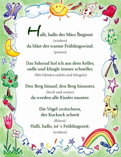 Frühlingsgedichte Für Kindergartenkinder Kinderbilder Download Kinderbilder Download