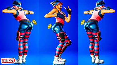 New Fortnite Razor Rae Skin Showcase Thicc 🍑😍 Top Tiktok Emotes And Dances 😋😘 Cutest Oufit 😜