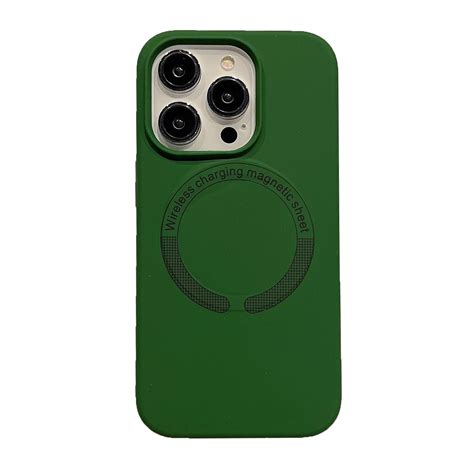 For iPhone 13 Pro Max Magsafe Magnetic Silicone Phone Case (Green