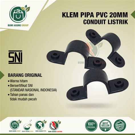 Jual Klem Pipa Pvc Conduit Konduit Listrik Omega Putih Mm Mm