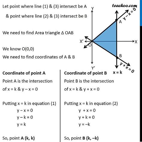 Misc Find Area Of Triangle Formed By Y X X Y