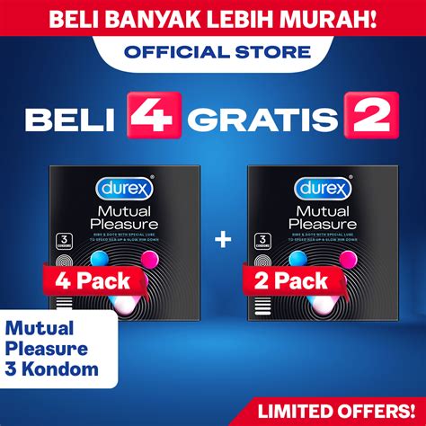 Jual Durex Mutual Pleasure 3s X 6 Kondom Gerigi Tahan Lama Pria