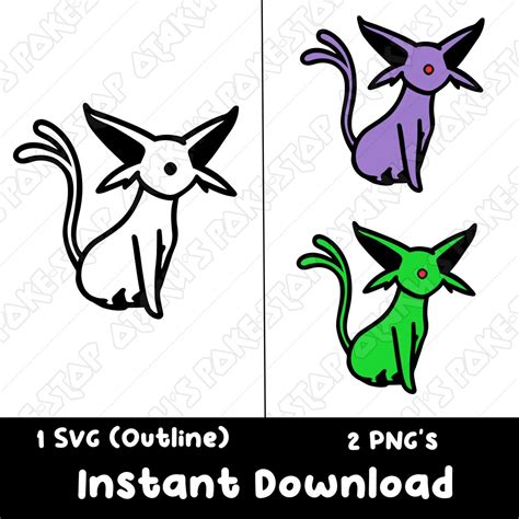 Pokemon Svg Pokemon Png Espeon Svg File Svg Outline Cricut