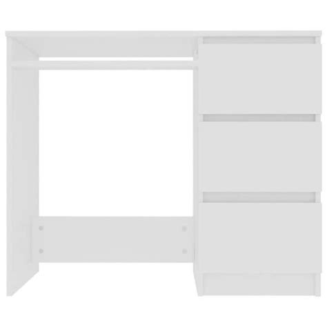 Bureau Blanc 90x45x76 cm Aggloméré Jardin secret Cdiscount Maison