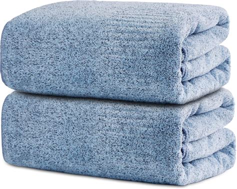 SEISSO Lot de 2 Serviettes de Bain Drap de Bain Extra Absorbantes et à