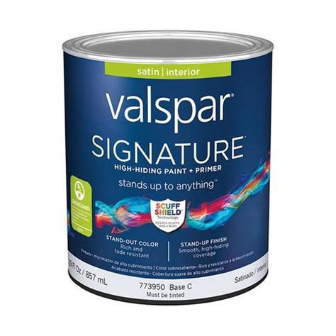 Valspar Signature Base C Satin Tintable Interior Paint 1 Quart In The