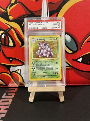 1999 Pokemon Game Unlimited Base Set Nidoking Holo 11102 Psa 10 Gem