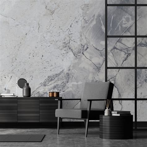 Gray Marble Wallpaper, Stone Wall Mural peel and Stick self Adhesive or ...